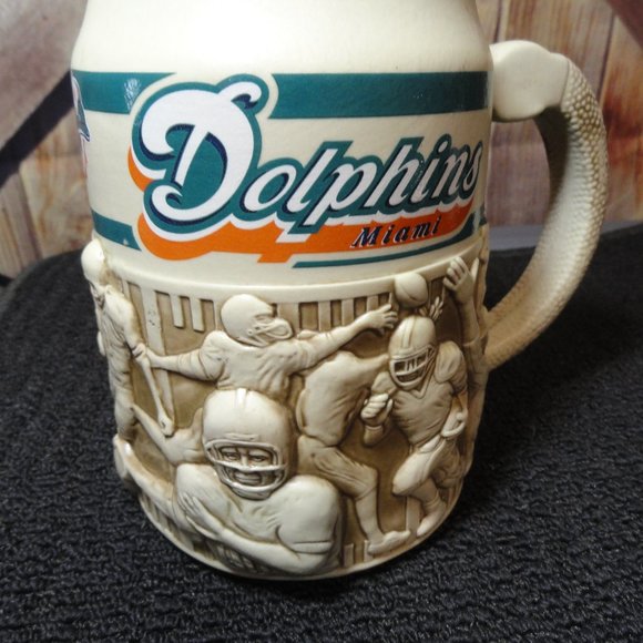 Miami Dolphins Football Mug~Awesome~NFL Fan~Brax ltd~Man cave de… - Picture 2 of 6